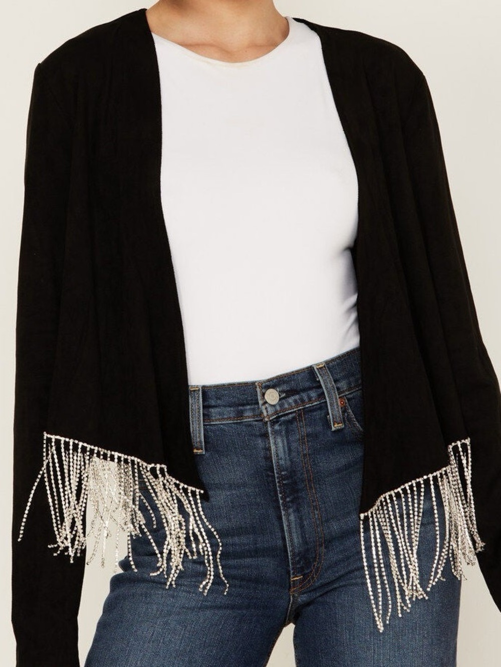 Rhinestone Fringe Jacket